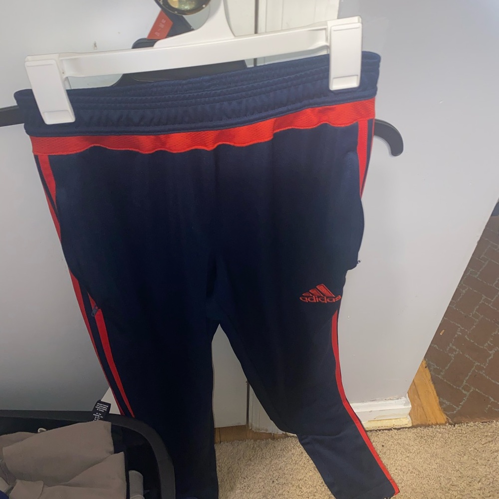 Adidas Kids Navy and Red Joggers